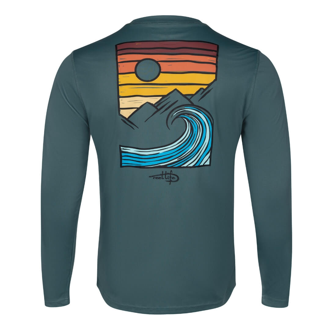 Reel Life Jax Beach Fishing In America Long Sleeve Uv Shirt