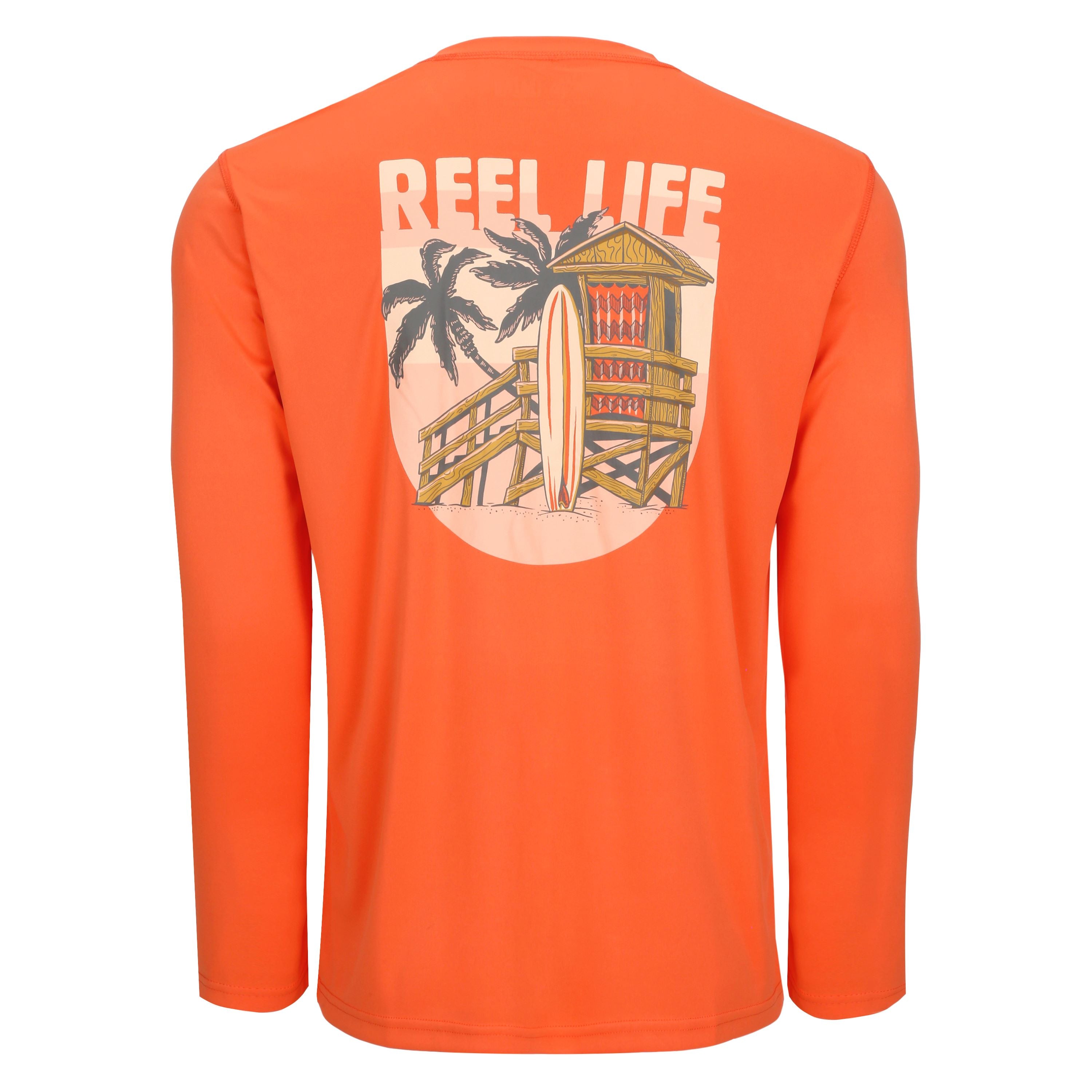 Mens Jax Beach Long Sleeve UV Shirt Reel Life