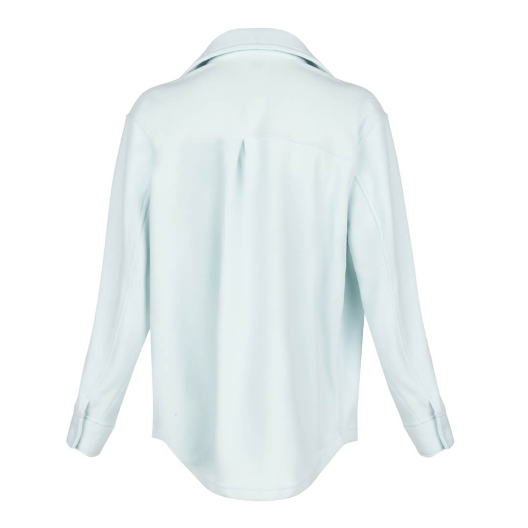Microfiber Snap Front Fleece Shacket