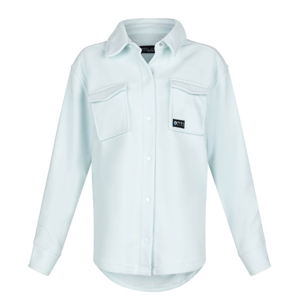 Microfiber Snap Front Fleece Shacket