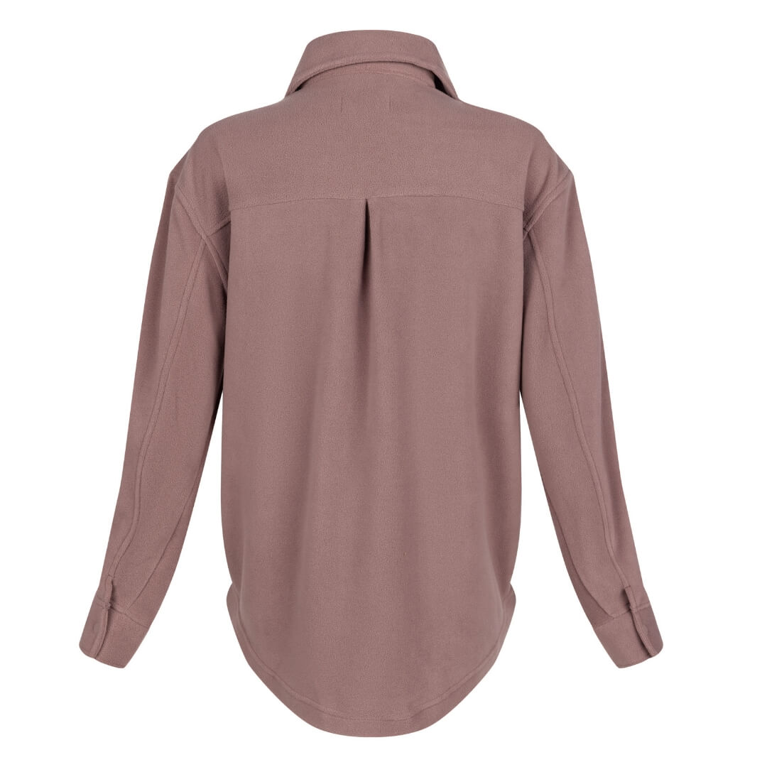 Microfiber Snap Front Fleece Shacket