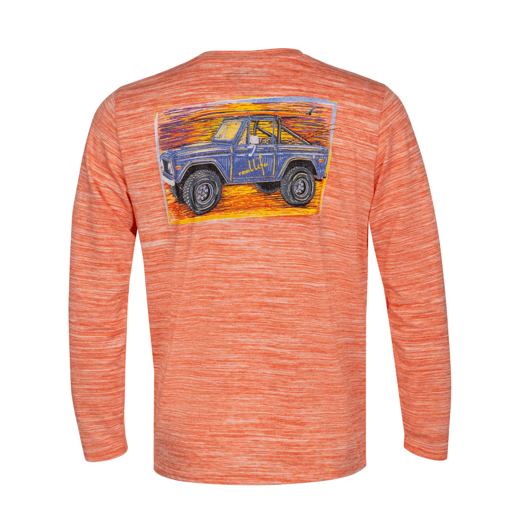 Reel Life - Coastal Performance Long Sleeve UV, Spicy Orange (All Sizes) - Outdoor Performance Gear