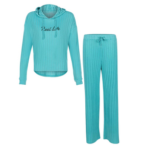 Marley Rib Set - Aruba Blue