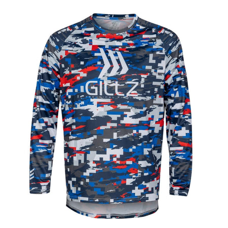 【YOURNUS】Burning Gradation Half Sleeve Contender Long Sleeve UV Performance Shirt