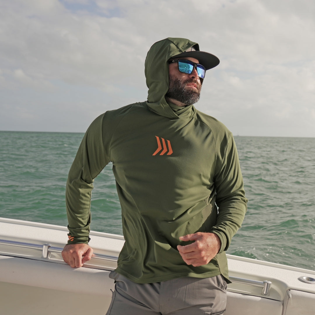 New Reel Life Sun Ray Defender Performance Fishing Shirt Men´s