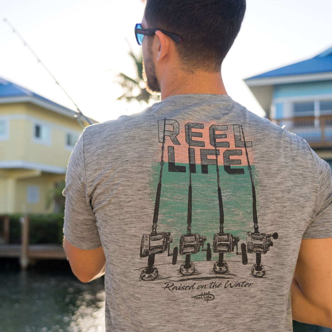 Reel Life - Neptune Ocean Washed T-Shirt, Alloy (All Sizes) - Outdoor Performance Gear