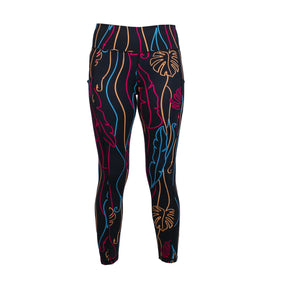 Shoreline Leggings "Tropical Lines"